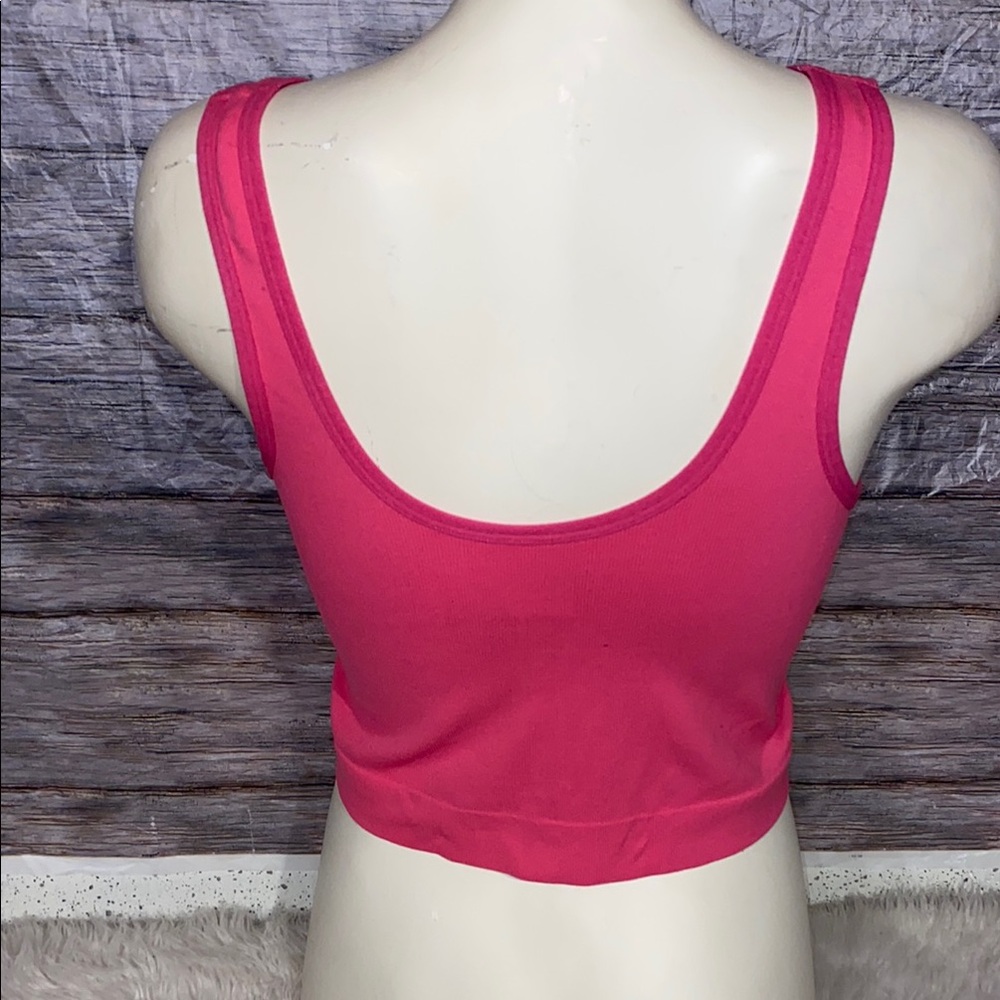 Colsie Fuchsia Ribbed Cropped Tank - Picture 7 of 8